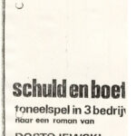 Programmaboekje Schuld en Boete, 1971